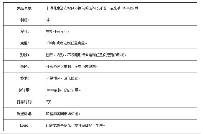毛巾廠家棉質數碼印花兒童沙灘游泳斗篷定制.jpg