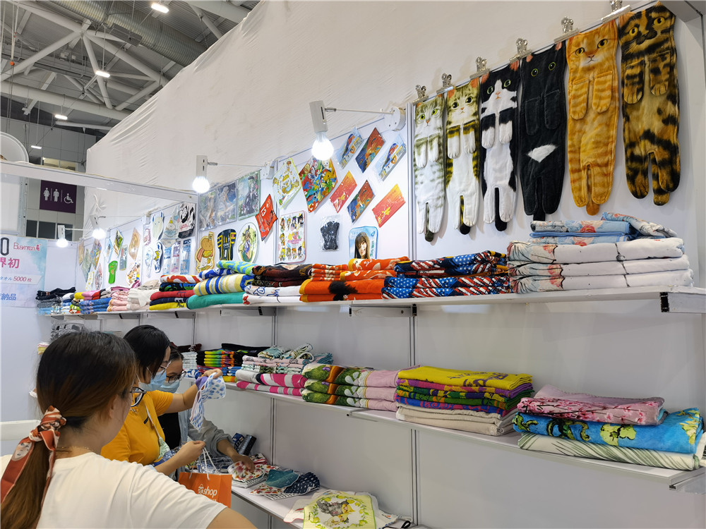 印花毛巾,印花毛巾定制,深圳跨境電商展覽會